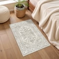 thumbnail image 4 of Roxstand 2'x3' Washable Entryway Rug, Vintage Non Slip Stain Resistant Small Accent Throw Kitchen Rugs, Beige, 4 of 10