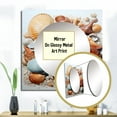 thumbnail image 3 of Designart "Seashell Beauty Beach Photo III" Animals Square Mirror For Wall Decor - Large Coral Square Mirror Printed Wall Decor - Coastal Square Living Room Mirror, 3 of 5