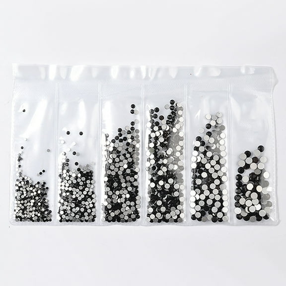 LOLIPPYY 1364-Piece Nail Black Manicure Accessories and Lightweight Decorations