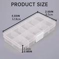 thumbnail image 3 of 10 Slots Plastic Storage Box Adjustable Compartment Container For Beads Crafts Rectangle Case, 3 of 8