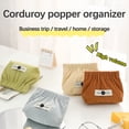 thumbnail image 5 of Btomtd Makeup Organizer,Travel Makeup Bag,Corduroy Elastic Hair Tie Organizer Fragment Mouth Red Envelope Portable Cosmetic Storage Bag, 5 of 5