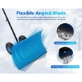 thumbnail image 2 of Ourlova Pelle à Neige 29 Pouces pour Allée, Déneigeuse à Roues en Métal Robuste avec Manche Réglable et Lame Inclinée, Outil de Déneigement Ergonomique à Tige Unique, 2 of 7