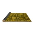 thumbnail image 2 of Ahgly Company Indoor Round Oriental Yellow Traditional Area Rugs, 4' Round, 2 of 4