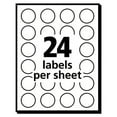 thumbnail image 3 of Printable Self-Adhesive Removable Color-Coding Labels, 0.75" Dia., Yellow, 24/sheet, 42 Sheets/pack, (5462) | Bundle of 2 Packs, 3 of 4