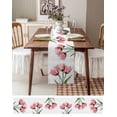 thumbnail image 3 of Ldtrchee Pink Tulips Table Runner 36 Inches, Spring Floral Botanical Plant Abstract Bed Runner Dresser Scarves Tabletop for Indoor Outdoor Parties/Ceremony/Banquet, 13"x 36", 3 of 8