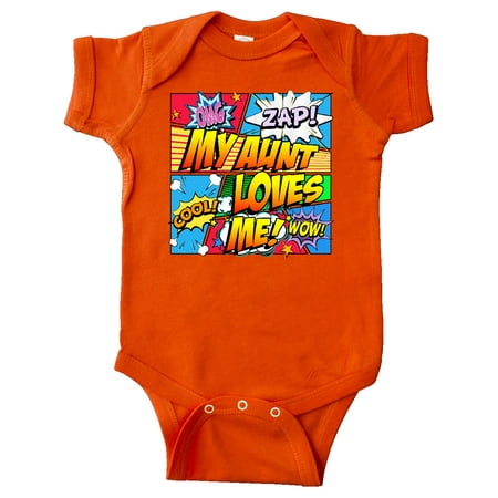 

Inktastic My Aunt Loves Me Gift Baby Boy or Baby Girl Bodysuit