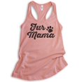 thumbnail image 1 of Fur Mama Tank Top, Ladies Racerback Tank Top, Cute Dog Tank, Dog Mama Tank, Pet Tank, Pet Owner Tank, Desert Pink, XX-Large, 1 of 3