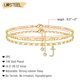 thumbnail image 2 of Tobillera ajustable Bracelet Ursteel Initial chapada en oro de 14 quilates, 2 of 6