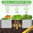 thumbnail image 3 of CATMANOR 2 Pack Tall Corrugated Galvanized Steel Raised Garden Bed Outdoor, Metal Above Ground Garden Bed for Vegetables and Flowers, Rectangle Raised Beds for Gardening-4x2FT, 3 of 8