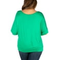 thumbnail image 2 of 24/7 Comfort Apparel Women's Plus Size Short Sleeve Loose Fitting Dolman Top, 2 of 4
