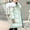 Light Blue, variant on Girls Hooded F𝗎r Parka Puffer Down Jacket Thick Winter Mid Long Down Padded Coat Warm Kids Outerwear Snow Insulated Cold Weather Apparel Windproof 𝖶aterproof Jacket Coat