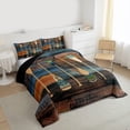 thumbnail image 3 of Homewish Vintage Paddle Bedding Comforter Set 2pcs for Kids Children Teens,Lake House Twin Comforter Sets Microfiber,Blue Brown Breathable Bedding Set,Ultra Soft Home Decor,Reversible, 3 of 8