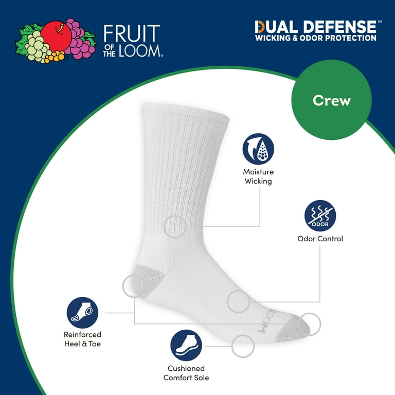 10 Paires De Chaussettes Fille Fruit Of The Loom – Taille L – Lot équipage – Neuf