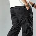 thumbnail image 4 of Men Stretch Cargo Trousers Light Multi Storage Reinforced Ripstop Field Travel Pants S-XL（1 piece）, 4 of 10