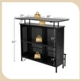 Demifill 4Tier Liquor Bar Table with 6 Glass Holders and Metal