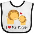 thumbnail image 3 of Inktastic I Love My Poppy Grandpa Boys or Girls Baby Bib, 3 of 4