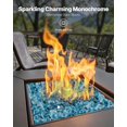 thumbnail image 2 of VEVOR 10 LBS Fire Glass 1/2-Inch Fireplace Glass Rocks for Fire Pit Table Aqua Blue, 2 of 9