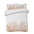 thumbnail image 2 of Wildflower Leaf Full Size Down Alternative Comforter, Lightweight Comforter Quilt Bedding Set with Pillow Shams Brown Floral Botanical White Watercolor All Seasons Bed Comforter Duvet Insert 78"x90", 2 of 7
