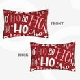 thumbnail image 4 of Balery Ho Pattern Funny Christmas Pillow Covers,Bed Pilowcases,Reversible Plush Throw Pillow Covers End Pillow Encasement,Pillow Case - 20"X30", 4 of 9