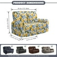 thumbnail image 2 of Xoenoiee Lemon Floral Print Recliner Sofa Covers, 6-Piece Stretch Recliner Couch Covers for 2 Cushion Sofa, Thick Soft Washable Furniture Sofa Cover for Dog Kid, 2 of 6