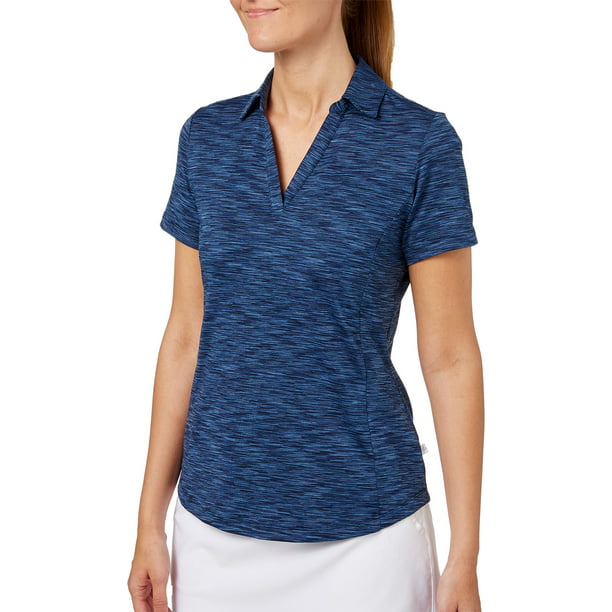 Lady Hagen Women's Essentials Space Dye Golf Polo - Walmart.com ...