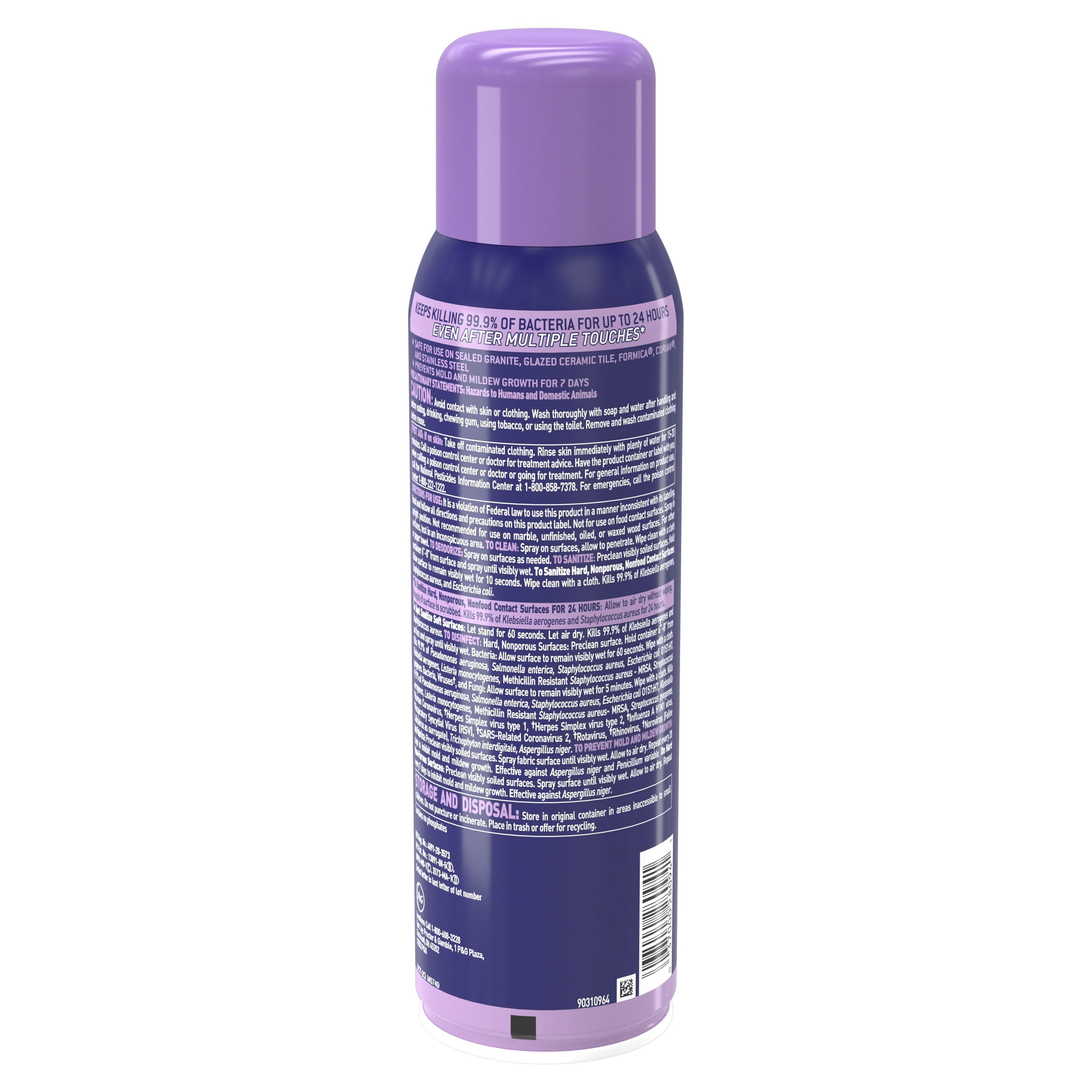 Microban 24 Hour Disinfectant Multi-Surface Sanitizing Spray, Lavender Scent, 15 fl oz