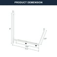 thumbnail image 2 of Unique Bargains White Adjustable Window Planter Box Brackets Universal Window Box Holder, Iron Flower Box Wall Mounting Hooks (6 PCS), 2 of 7