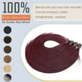 thumbnail image 2 of MY-LADY Micro Loop Hair Extensions Human Hair Human Hair Extensions Micro Beads Hair Extensions Real Hair Silky Straight 18" 50g Red, 2 of 8