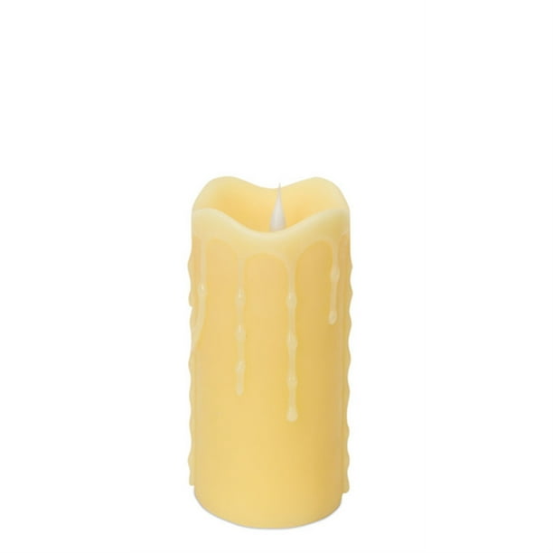 Simplux LED Dripping Candle w/Moving Flame (Set of 2) 3"D x 5"H