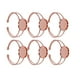 thumbnail image 2 of EeaseMX 6 piezas de 25 mm de placa redonda de cobre en forma de Y para hacer pulseras y cadenas de joyería (oro rosa), 2 of 7