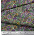 thumbnail image 3 of Soimoi Crepe Silk Fabric Floral & Paisley Print Fabric by The Yard 42 Inch Wide, 3 of 3