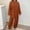 Orange, variant on YHAJDS Two Piece Set for Women,2 Piece Suits for Women Suit Set Solid Color Long Sleeve Crew Neck Loose Corduroy Top With Elastic Waist Stretchy Pants Fashion Casual Outfit For Fall Winter