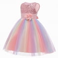 thumbnail image 5 of mgoYE Dresses for Girls Girls Dresses Sequin Flower Girls Party Dress Bridesmaid Ball Gown Wedding Tulle(Pink,8-9 Years), 5 of 8