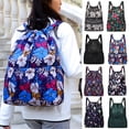 thumbnail image 2 of Flmtop Women Backpack Flower Print Drawstring Lightweight Foldable Rucksack for Outdoor Travel Camping, 2 of 10