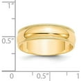 thumbnail image 4 of Avariah Solid 14k Yellow Gold 6.2mm Lightweight Milgrain Half Round Wedding Band Size 11 - Ring Size 11.0, 4 of 7