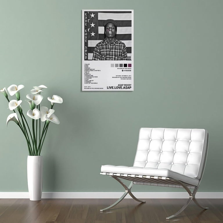 Poster Sur Toile ASAP Rocky « Long Live ASAP » - Décoration Murale Chambre 30x30 Cm Sans Cadre