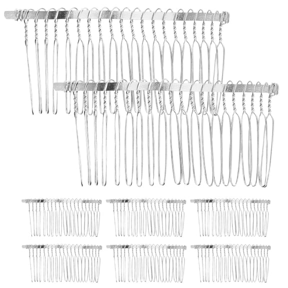 FRCOLOR 8pcs Bridal Headdress Metal Wire Twist French Vintage Hair Side Combs Clips French Hair Clamp Accessories For Women Wedding Veil Fine Long Curly Hair