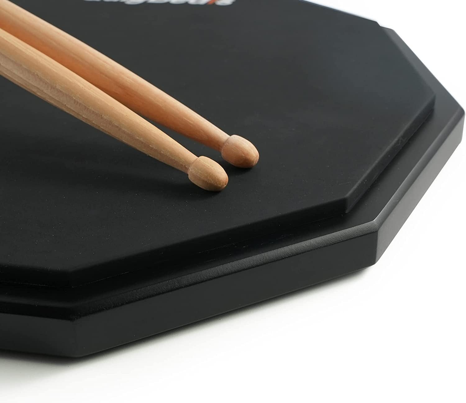 CONSDAN 12" QuigBeats Drum Pad and 5A Drum Sticks, Dark Night