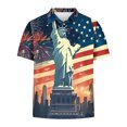thumbnail image 4 of Njoeus Mens Shirts Mens Shirts Short Sleeve Men'S Patriotic Performance Golf Shirts American Flag Classic Fitted Golf T-Shirt For Men Xs-4Xl Gym Shirts For Men Summer Savings, 4 of 5