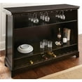 Steve Silver Garcia Home Bar with Foot Rail in Ebony Black