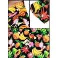 thumbnail image 5 of LA LEELA Button Down Shirt for Women Casual Beach Party Blouse Shirt Summer Short Sleeve Tropical Vacation Hawaiian Shirts Blouses for Women M Fruit Basket, Black, 5 of 5