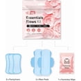 thumbnail image 2 of Essential Flows Kit – 3 Pantiliners, 2 Maxi Pads & 1 Feminine Wipe in Compact Zip Bag – Thin, Light, and Travel-Ready for Women & Girls – Single Pack (Pink), 2 of 4