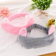 thumbnail image 6 of Blekii Cat Ears Spa Headband - Elastic Washable Wrap for Facial Makeup, Women's Cute Hair Accessory, 6 of 9