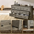 thumbnail image 4 of Merluxy 6 Drawers Dresser for Bedroom, Farmhouse Wood Chest of Drawers for Adult Cloth Storage, 4 of 10