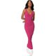 thumbnail image 1 of Women's Summer Sleeveless Halter Neck Casual Tank Bodycon Mini Dress Rose Pink M Rose Pink M Xishao ropa, 1 of 2