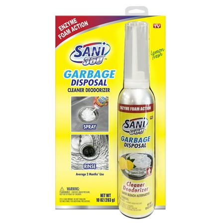 As Seen on TV Sani 360 Disposal Cleaner, Lemon and Fresh, 10 Ounce