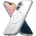 thumbnail image 1 of XUCP-Fusion Magnetic for iPhone 16 Case, [Compatible with MagSafe] Transparent Shockproof Anti-Scratch TPU Bumper Protective Phone Cover for Magnetic Charger/Accessories - Clear, 1 of 4