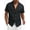 01Black, variant on Men's Hawaiian Floral Shirts Cotton Linen Button Down Tropical Holiday Beach Shirts, S Black