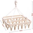 thumbnail image 2 of Rejilla para secar calcetines, rejilla para secar ropa de plástico con 32 ganchos resistentes al viento, percha plegable de estilo moderno, para calcetines, ropa interior, plantillas para zapatos,, 2 of 2