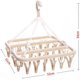 thumbnail image 2 of Rejilla para secar calcetines, rejilla para secar ropa de plástico con 32 ganchos resistentes al viento, percha plegable de estilo moderno, para calcetines, ropa interior, plantillas para zapatos,, 2 of 2